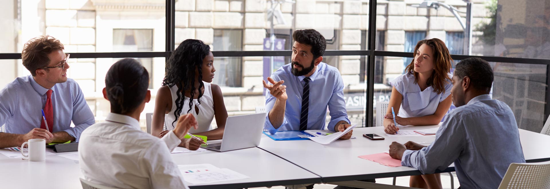 Corporate Business Team and Manager in a Meeting